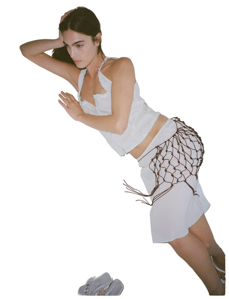 Deiji Studios Macrame Belt in Black