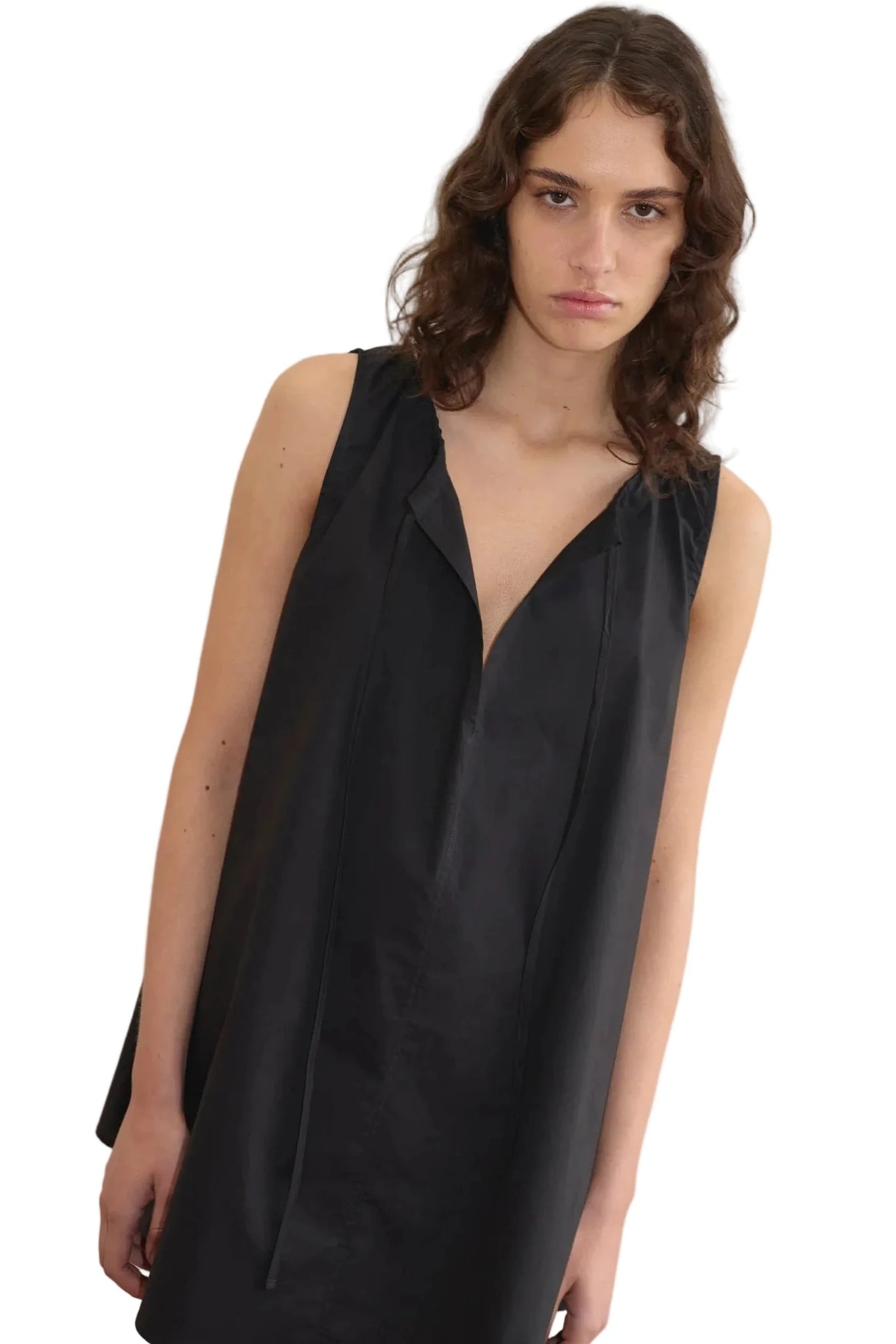 Deiji Studios Drawcord Dress in Black