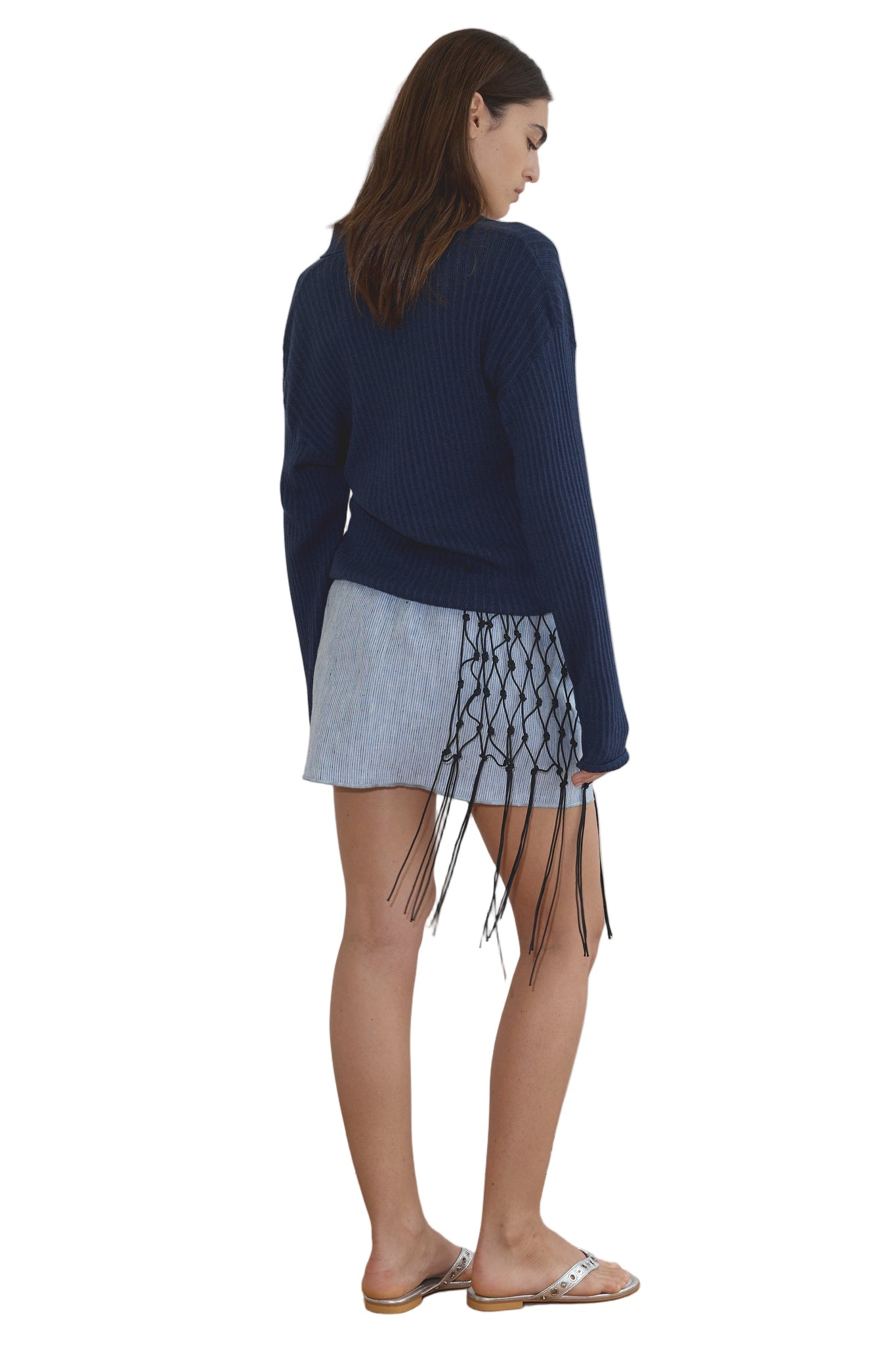 Deiji Studios Macrame Belt in Black