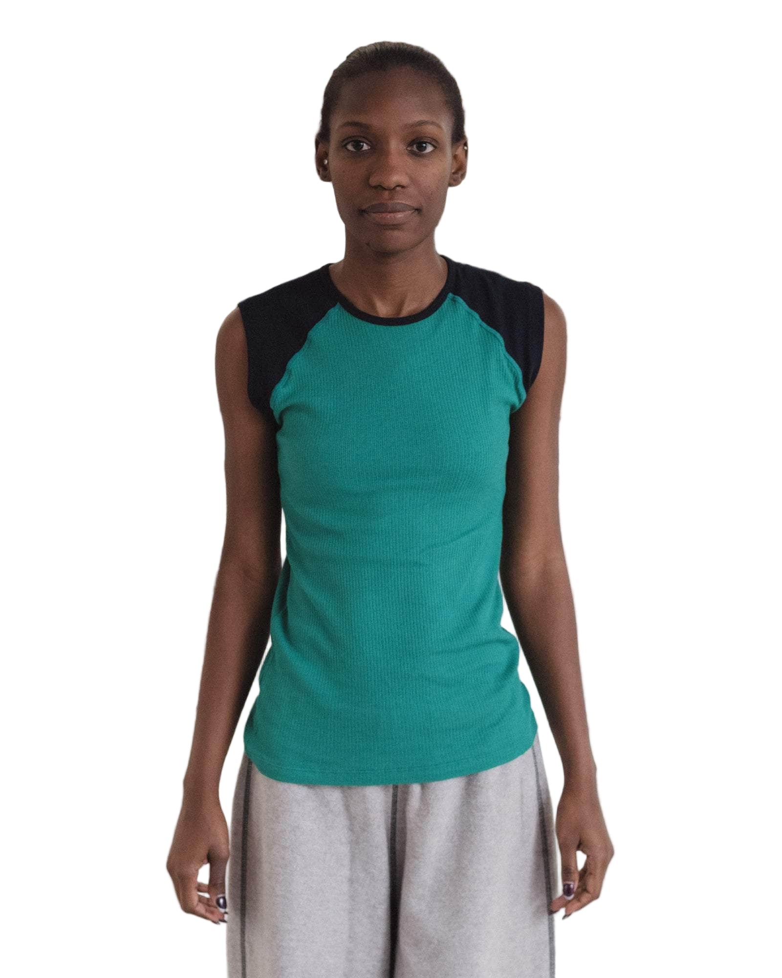 Baserange Gene Tank in Mira Green/Navy