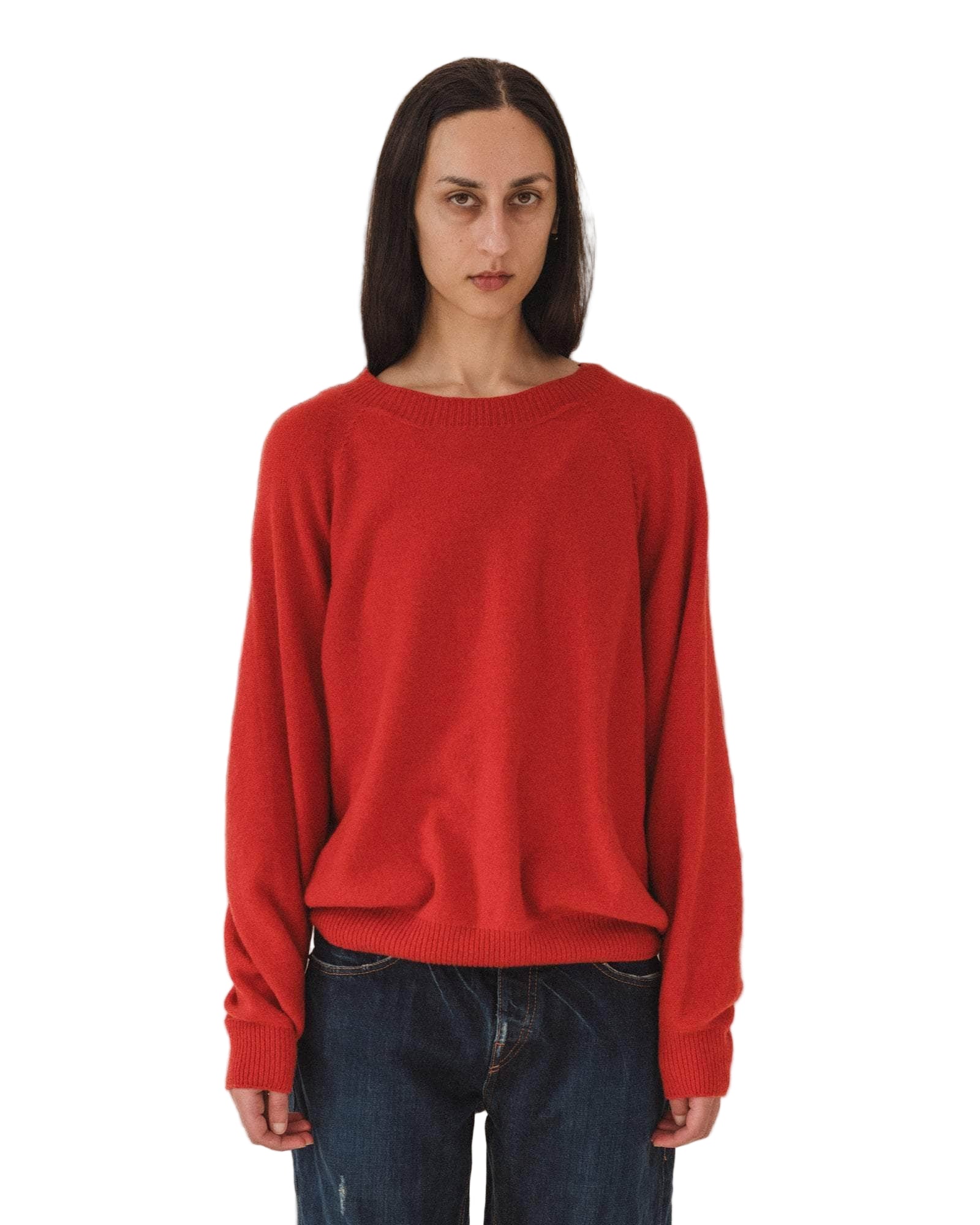Baserange Soar Purl Sweater in Melograno Red