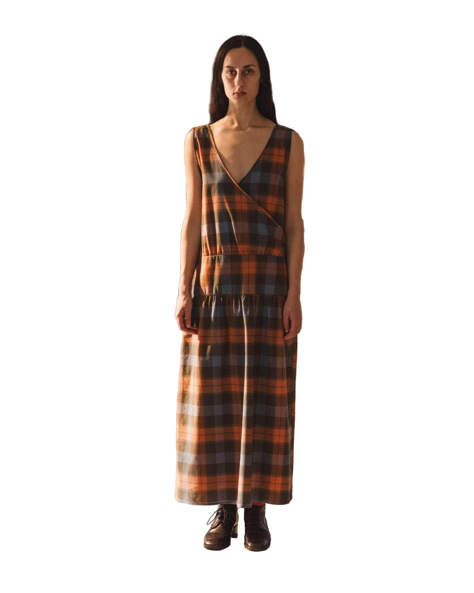 Baserange Garlin Dress in Frame Plaid