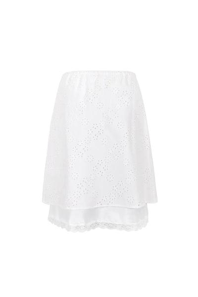 Sandy Liang Laffy Skirt in White