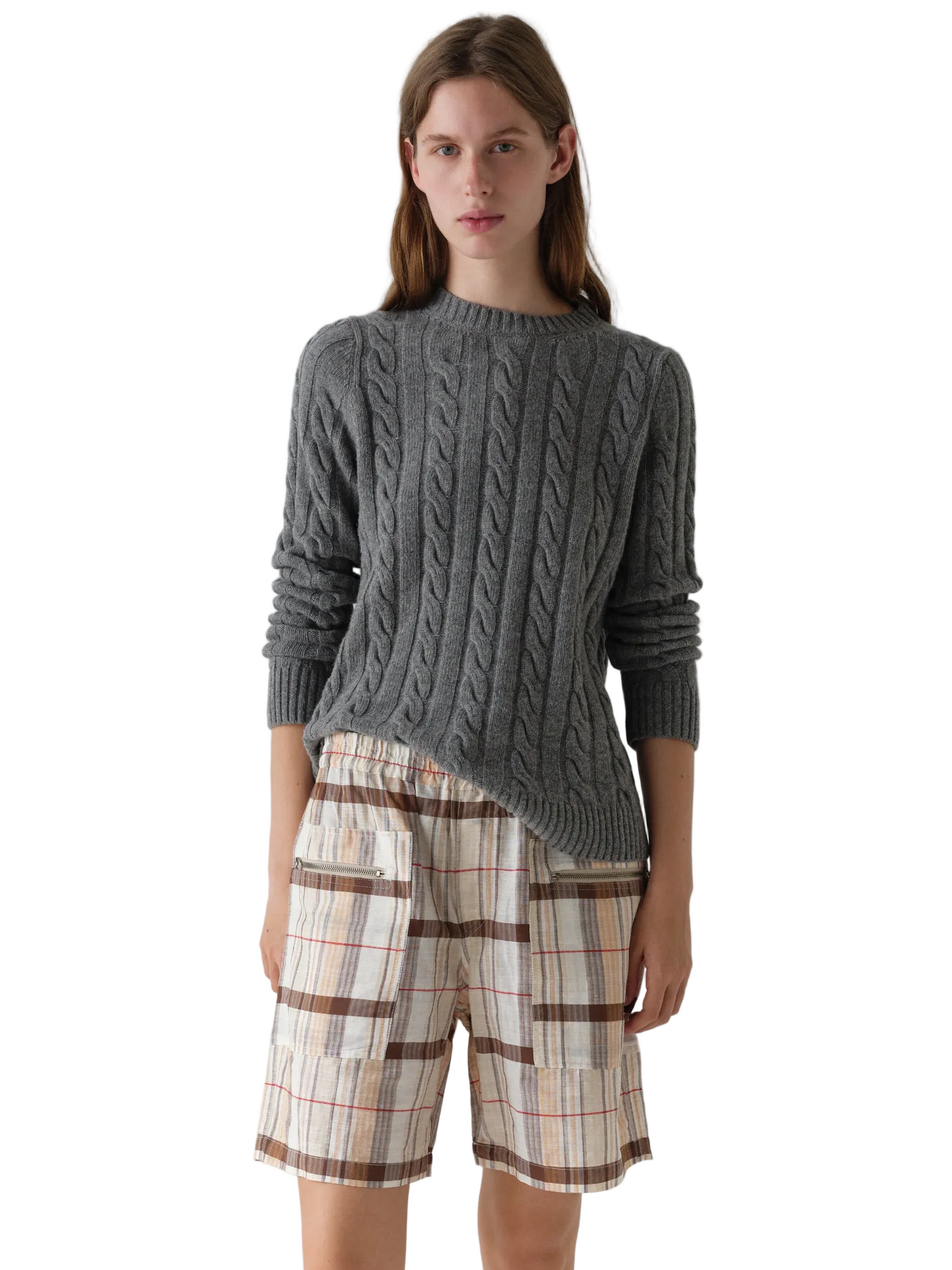 Gimaguas Braid Sweater in Grey