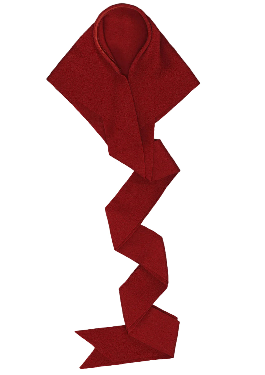 Merrma Earth Wool Bandana Scarf in Red Phoenix