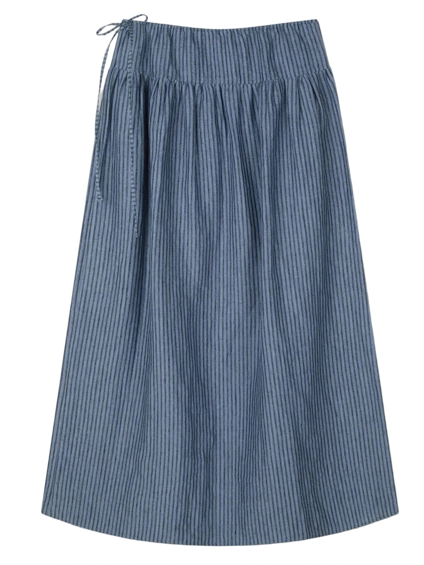 Deiji Studio Maxi Skirt in Azure Stripe