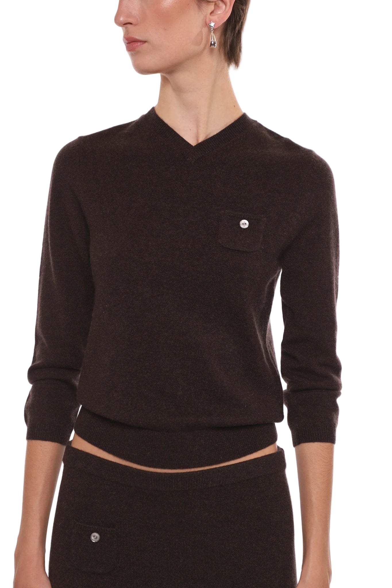 Sandy Liang Bisky Sweater in Brown