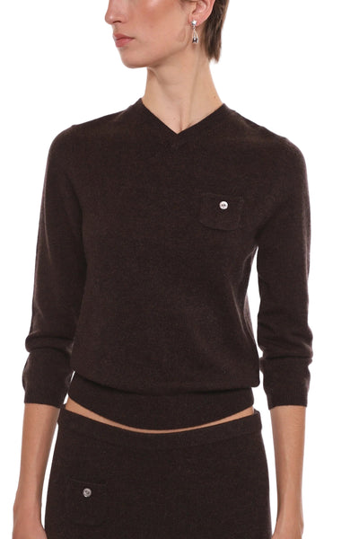 Sandy Liang Bisky Sweater in Brown