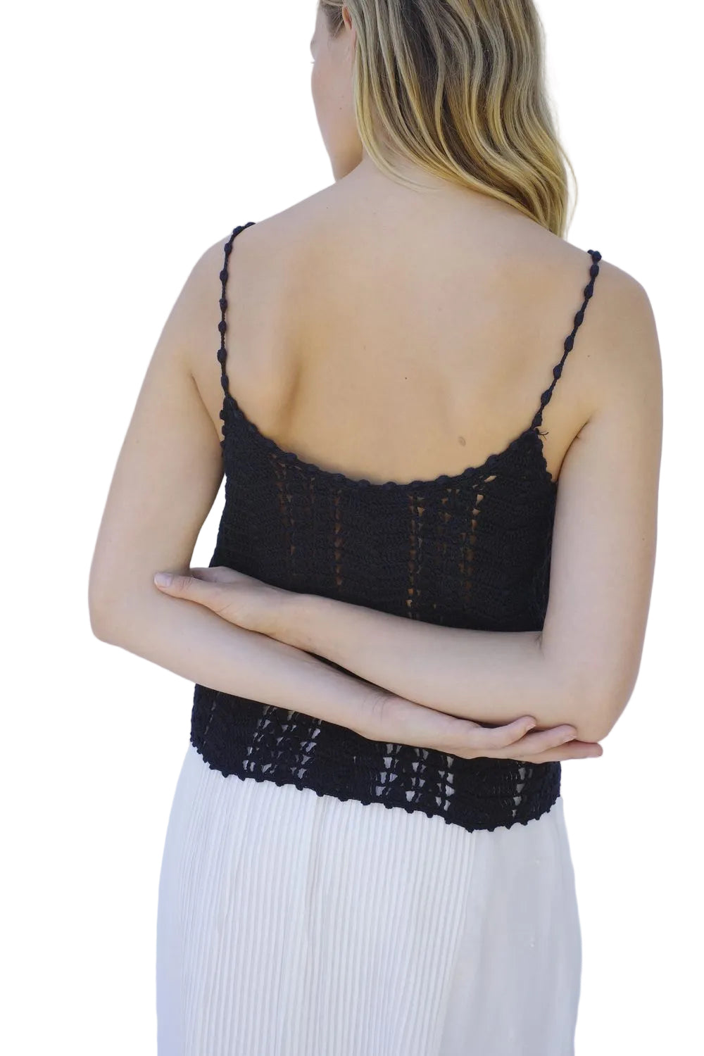 Emma Rothkopf Karina Crochet Camisole in Navy