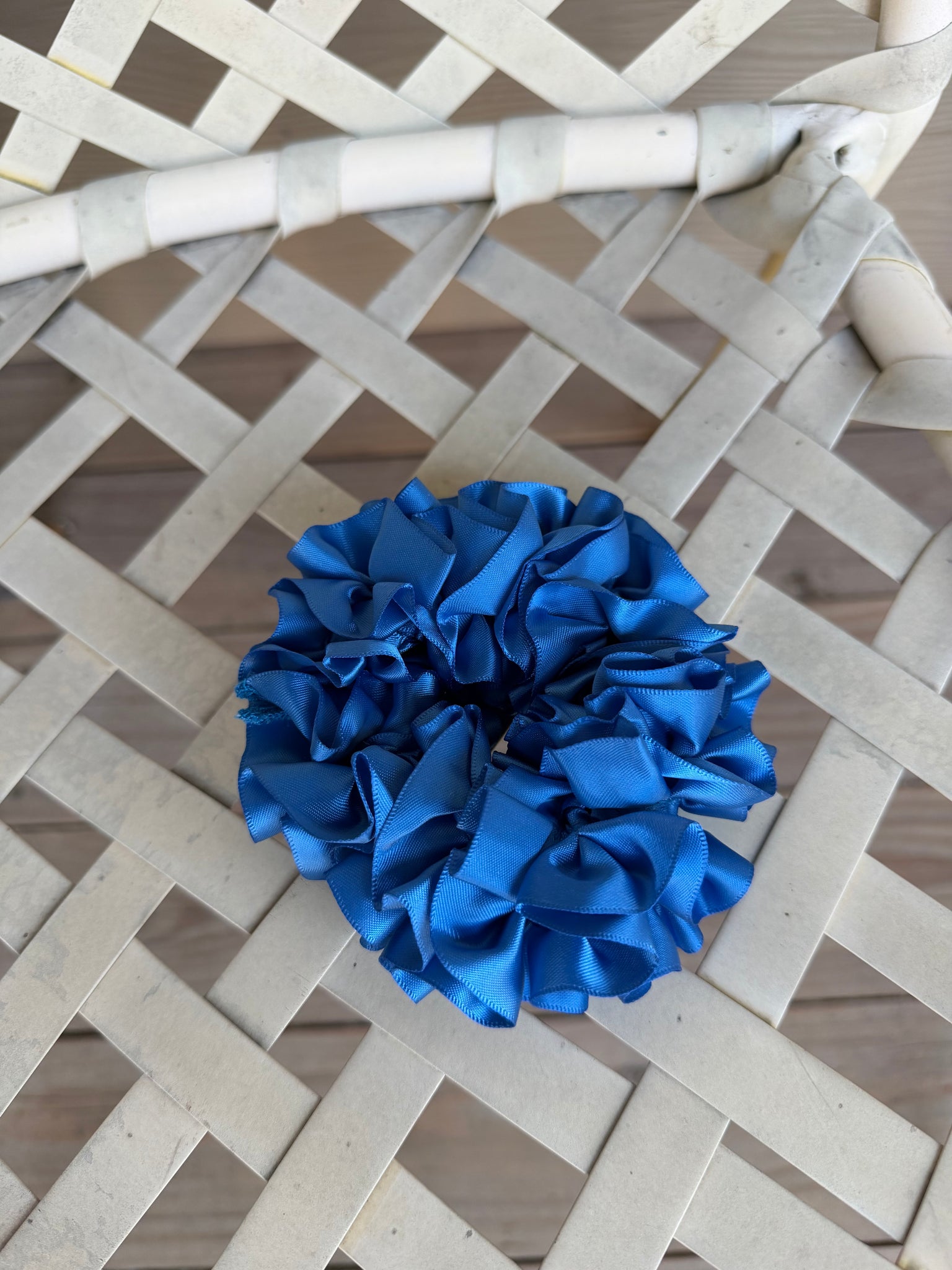Maryam Nassir Zadeh Carnation Scrunchie in Batik Blue