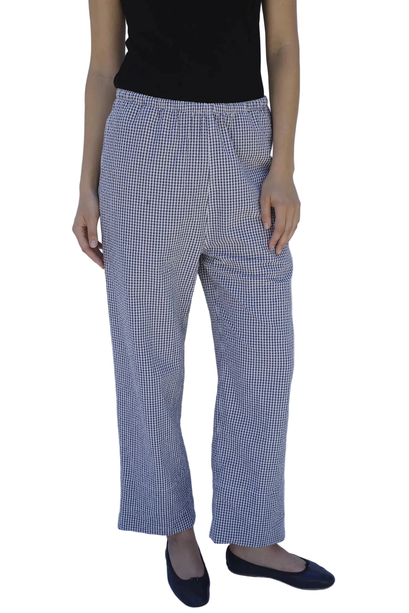 Emma Rothkopf Patti Pant in Navy Gingham