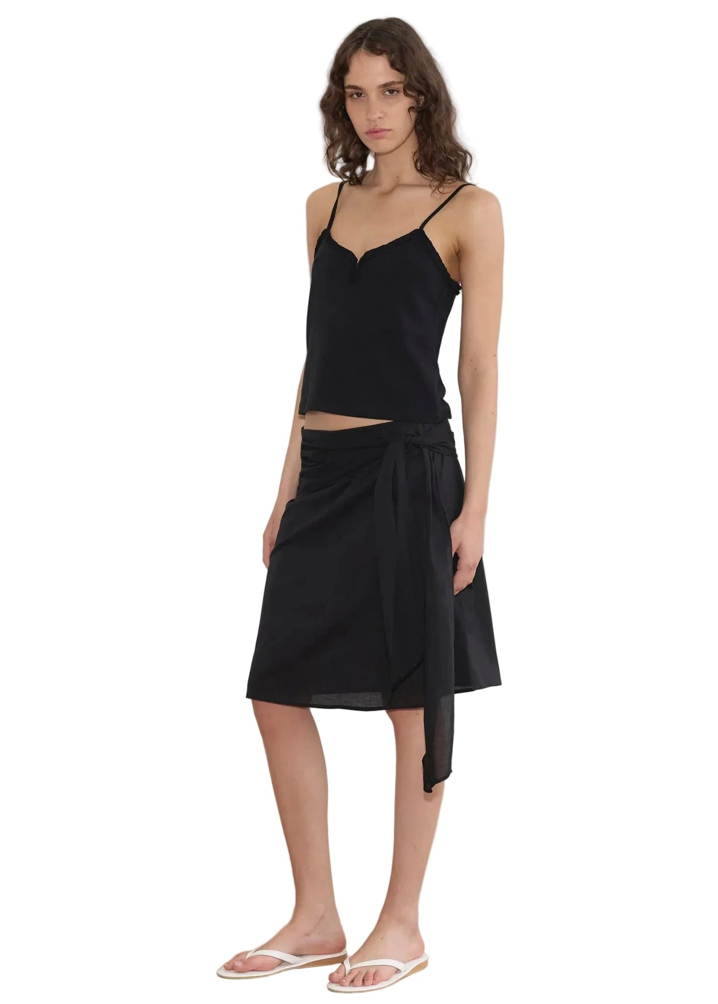 Deiji Studios Clasp Singlet Top in Black