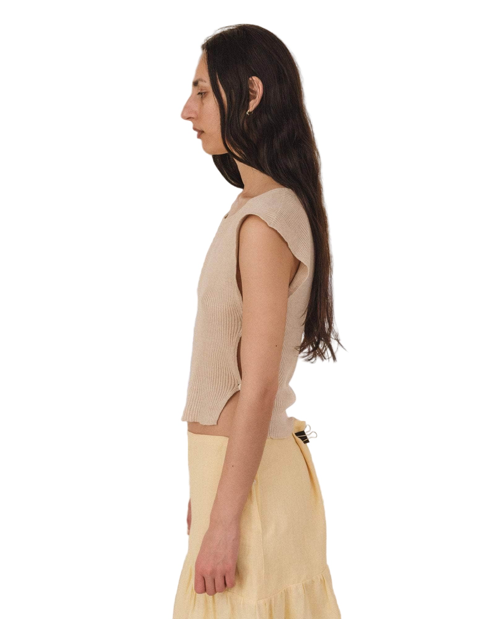 Baserange Franca Top in Lata Beige