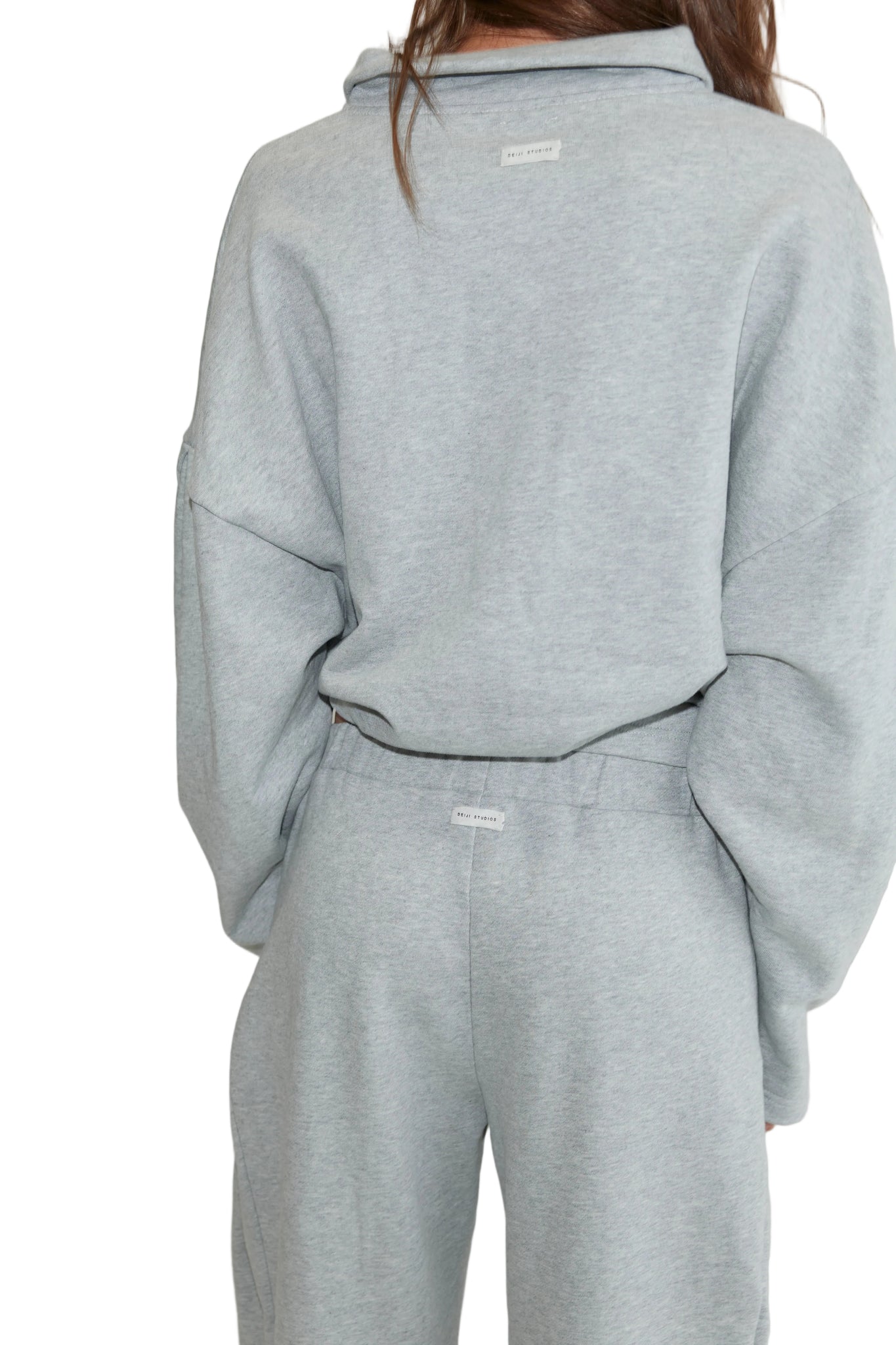 Deiji Studios Side Pleat Pant in Grey Marl