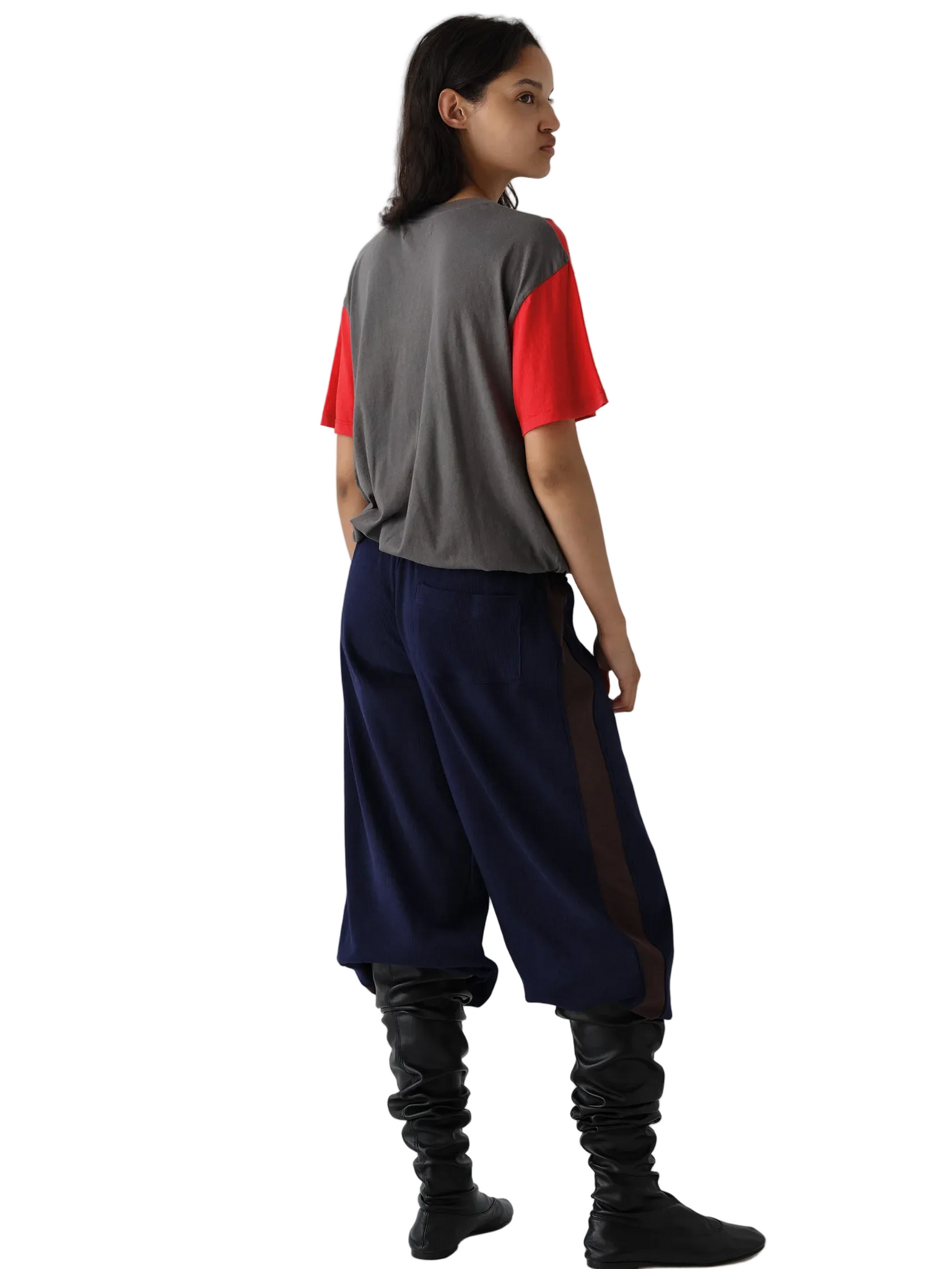 Gimaguas Emmanuelle Trousers in Navy/Brown