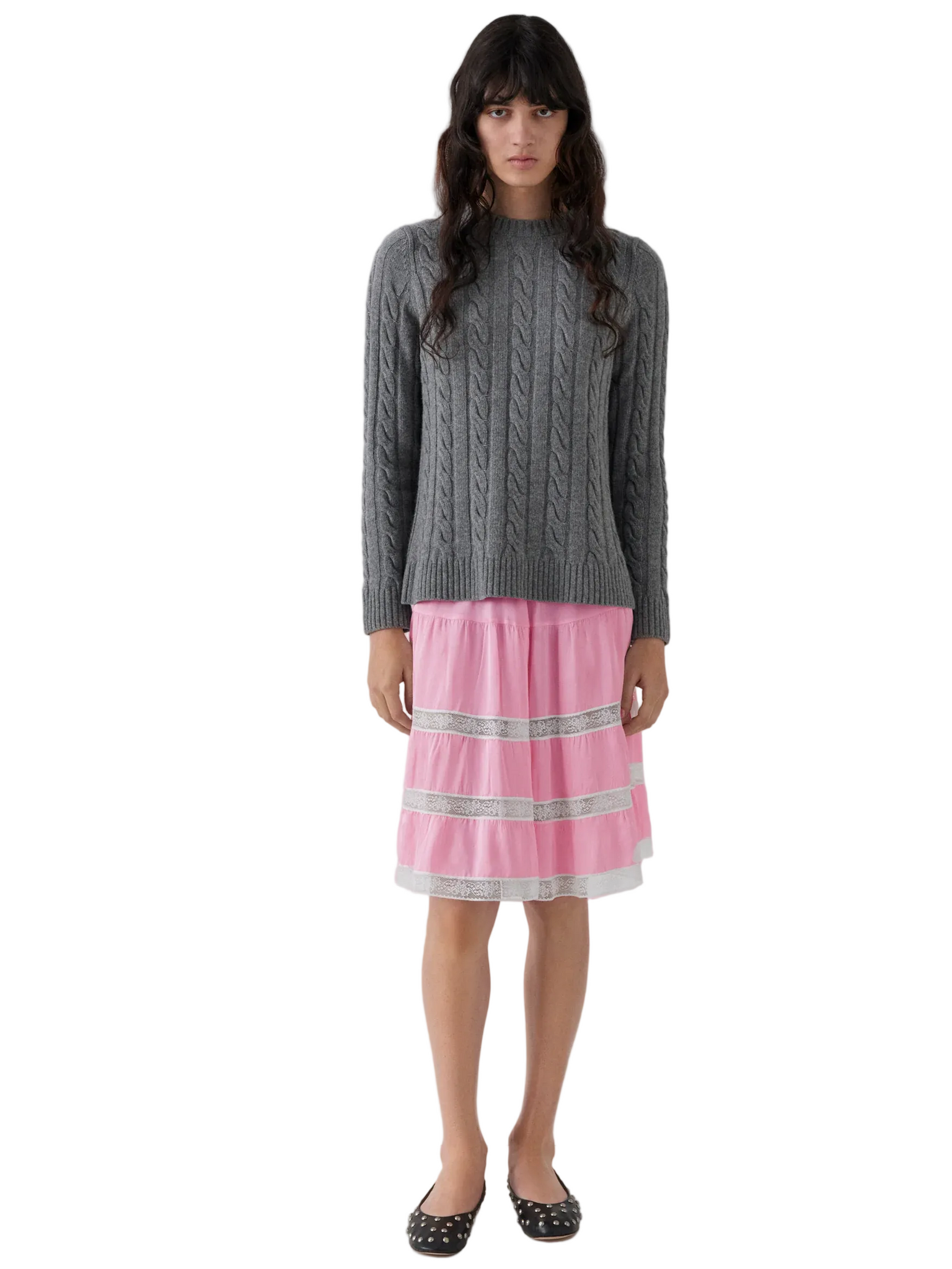 Gimaguas Braid Sweater in Grey