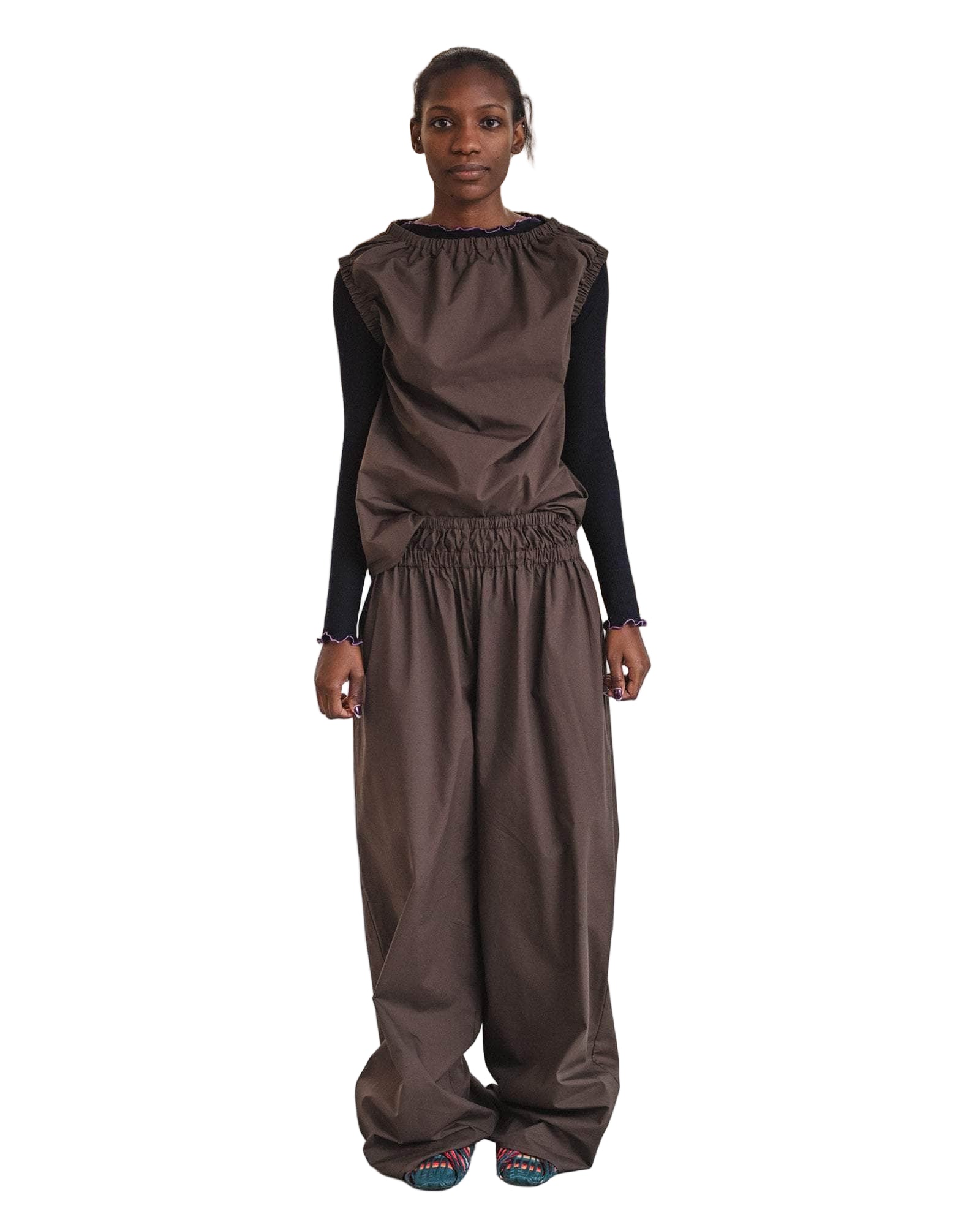 Baserange Tin Pants in Mara Brown