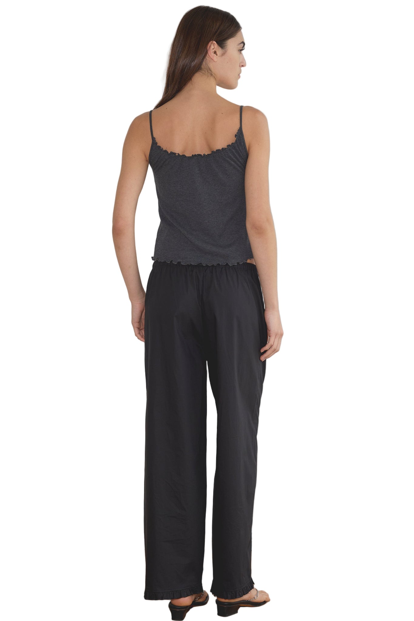 Deiji Studios Flounce Pant in Black