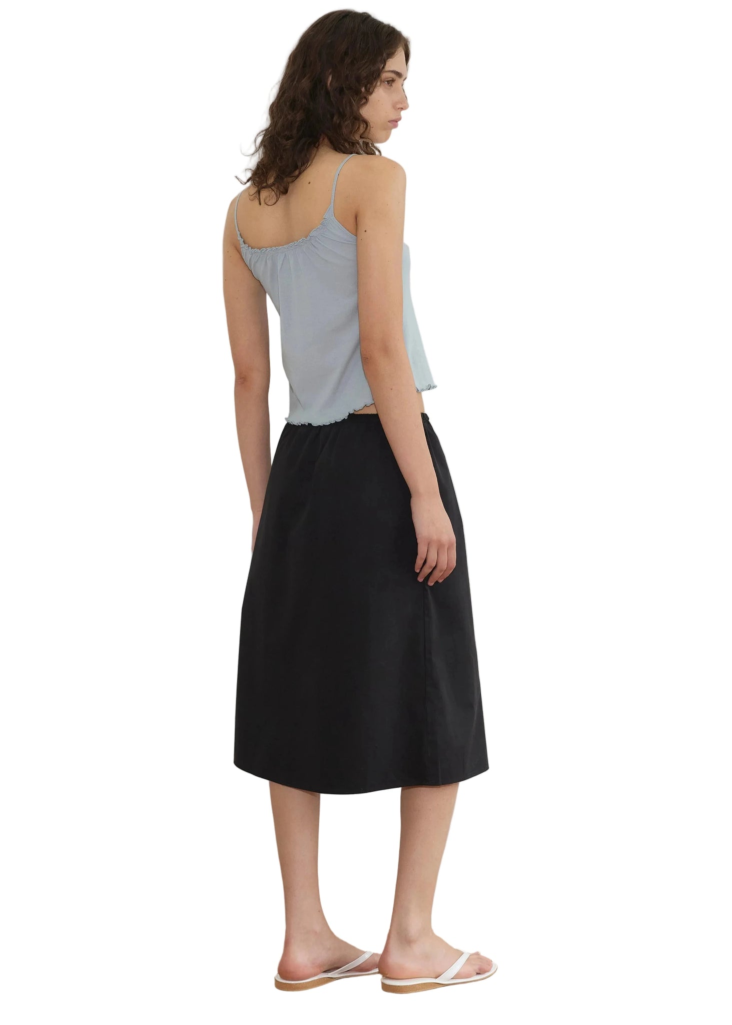 Deiji Studios Overlap Skirt in Black