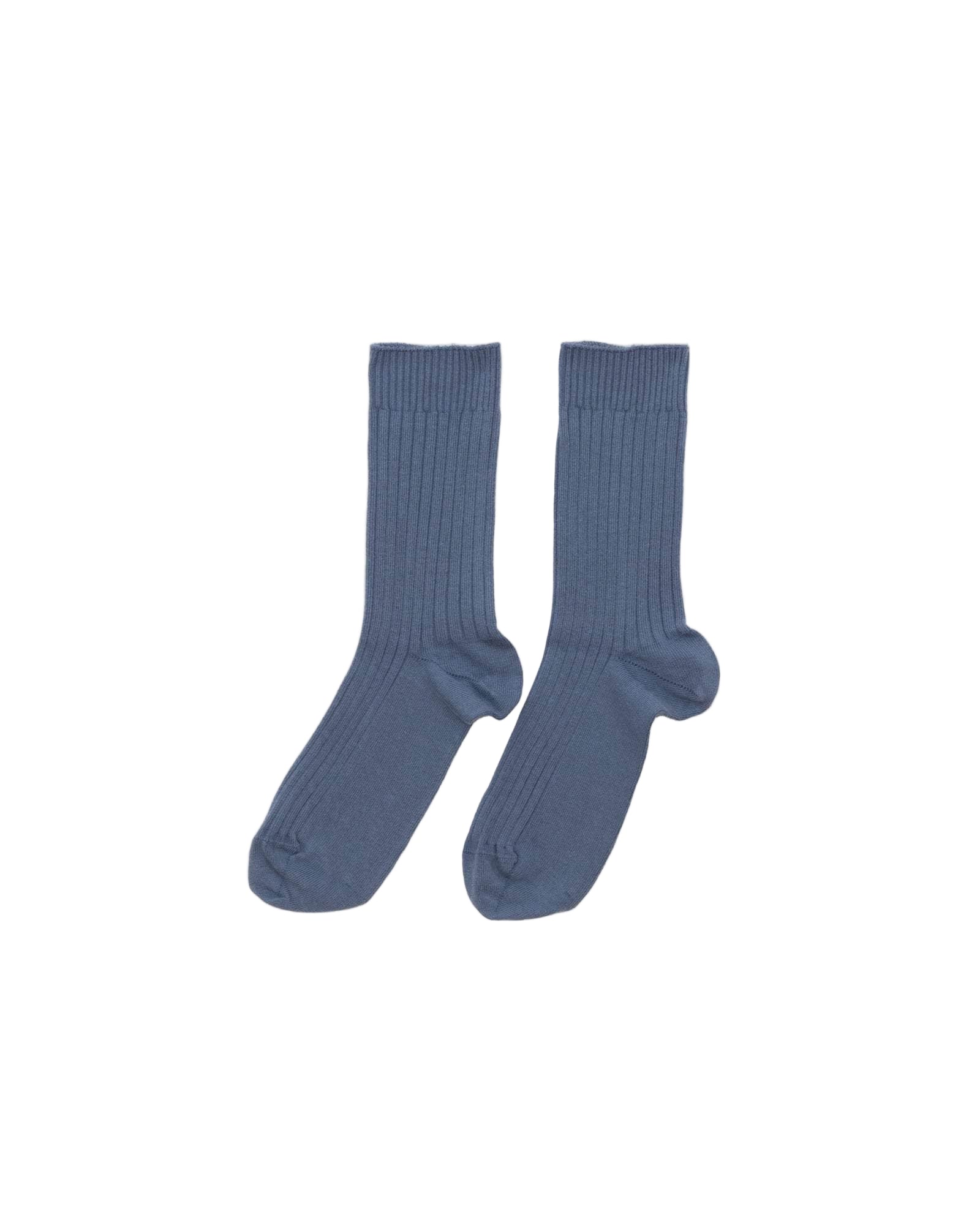 Baserange Rib Overankle Socks in Limbus Blue