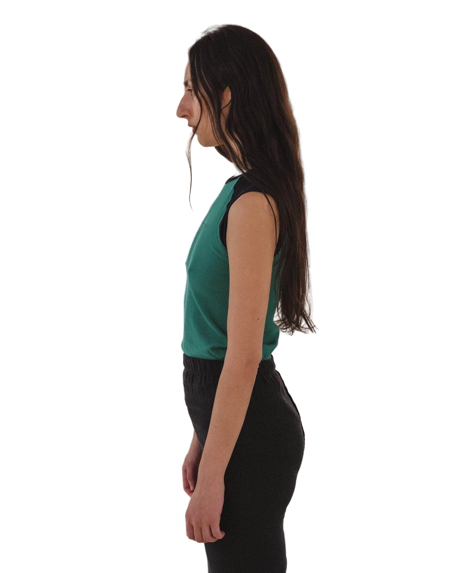 Baserange Gene Tank in Mira Green/Navy