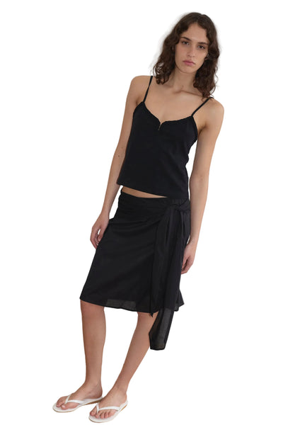 Deiji Studios Clasp Singlet Top in Black