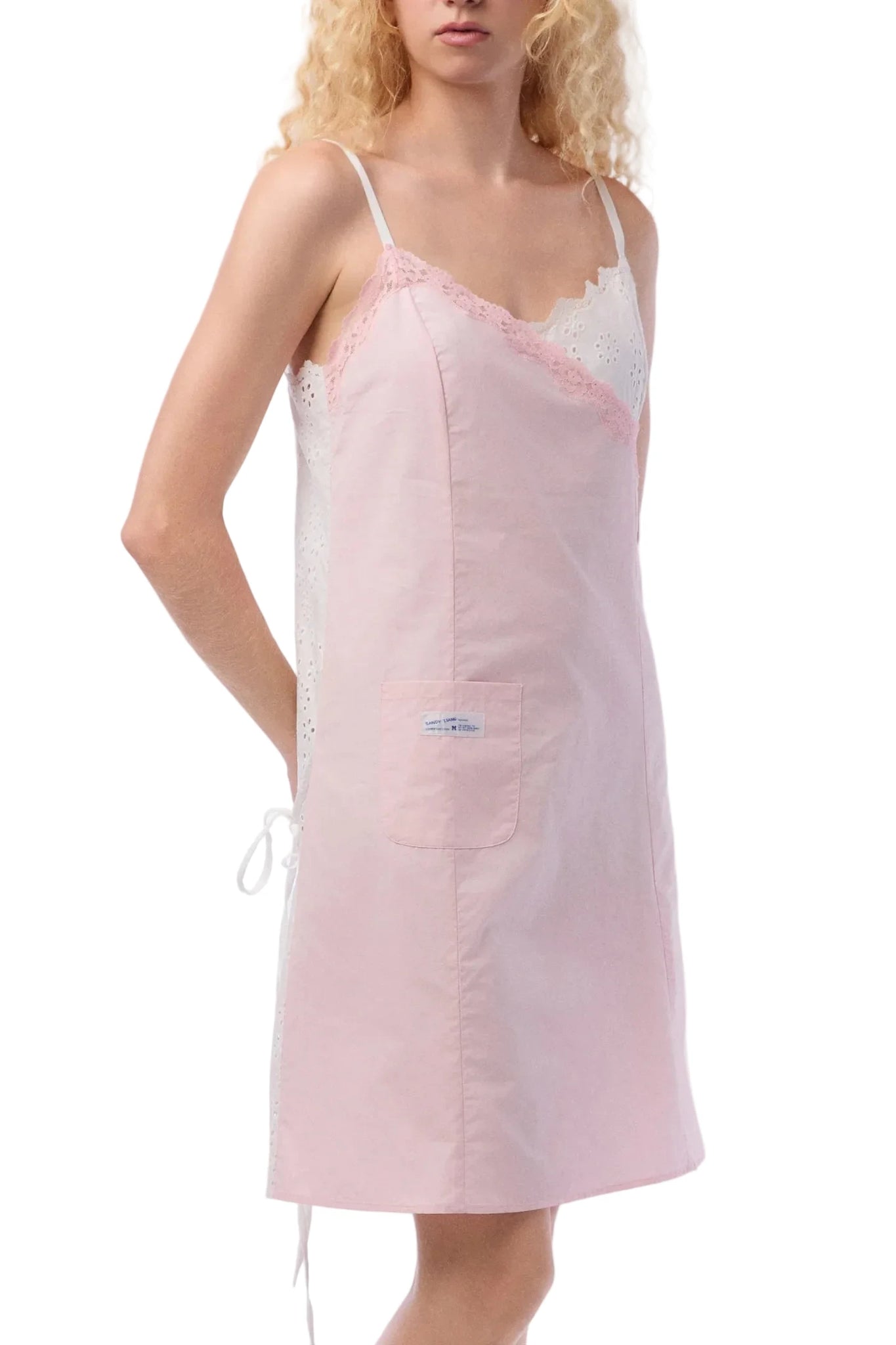 Sandy Liang Chamomile Dress in Pink/White