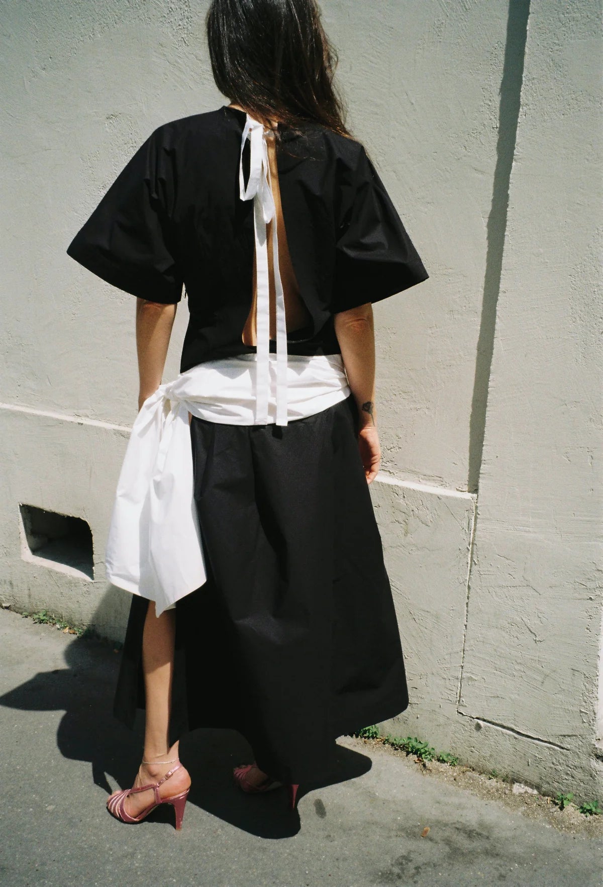 Michelle Del Rio Louise Dress in Black/White