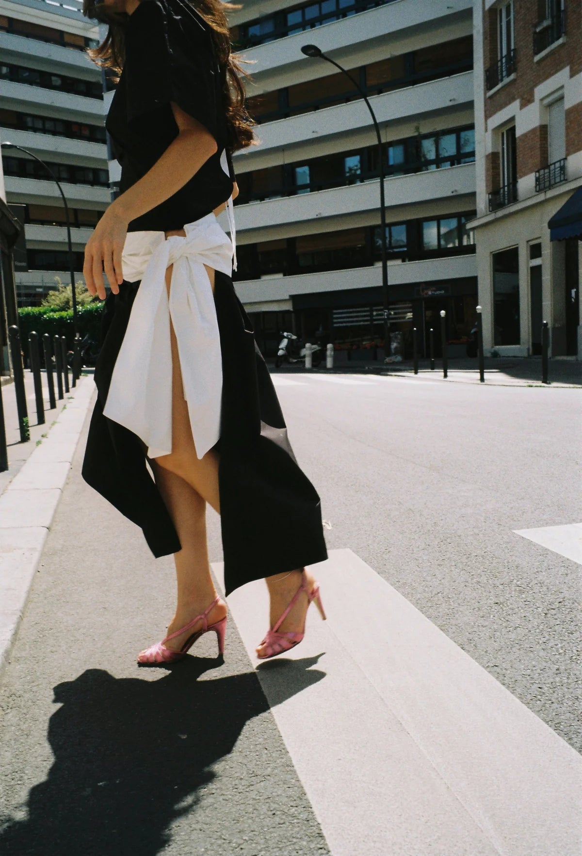 Michelle Del Rio Louise Dress in Black/White