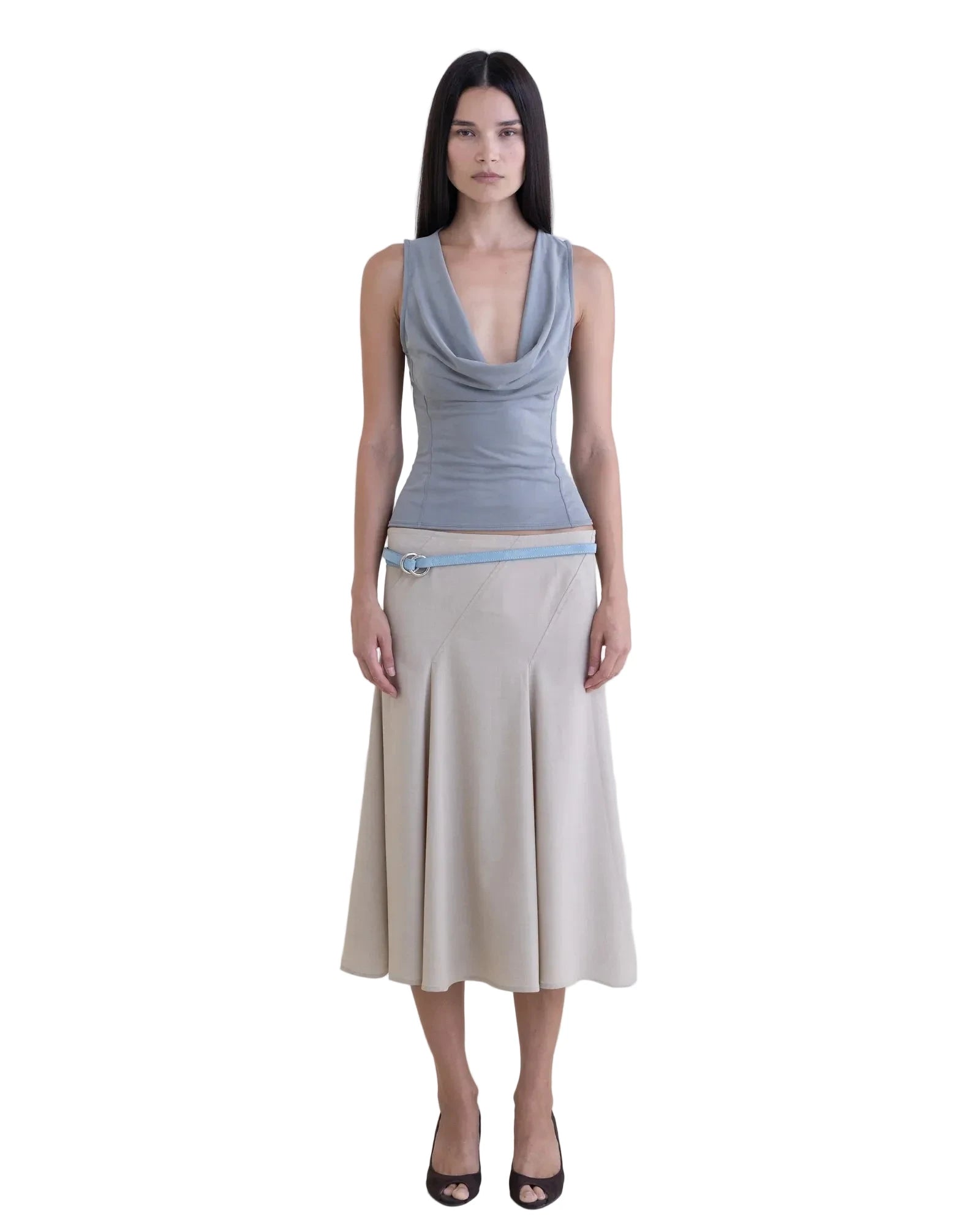 Belle Anna Ring Belt in Sky