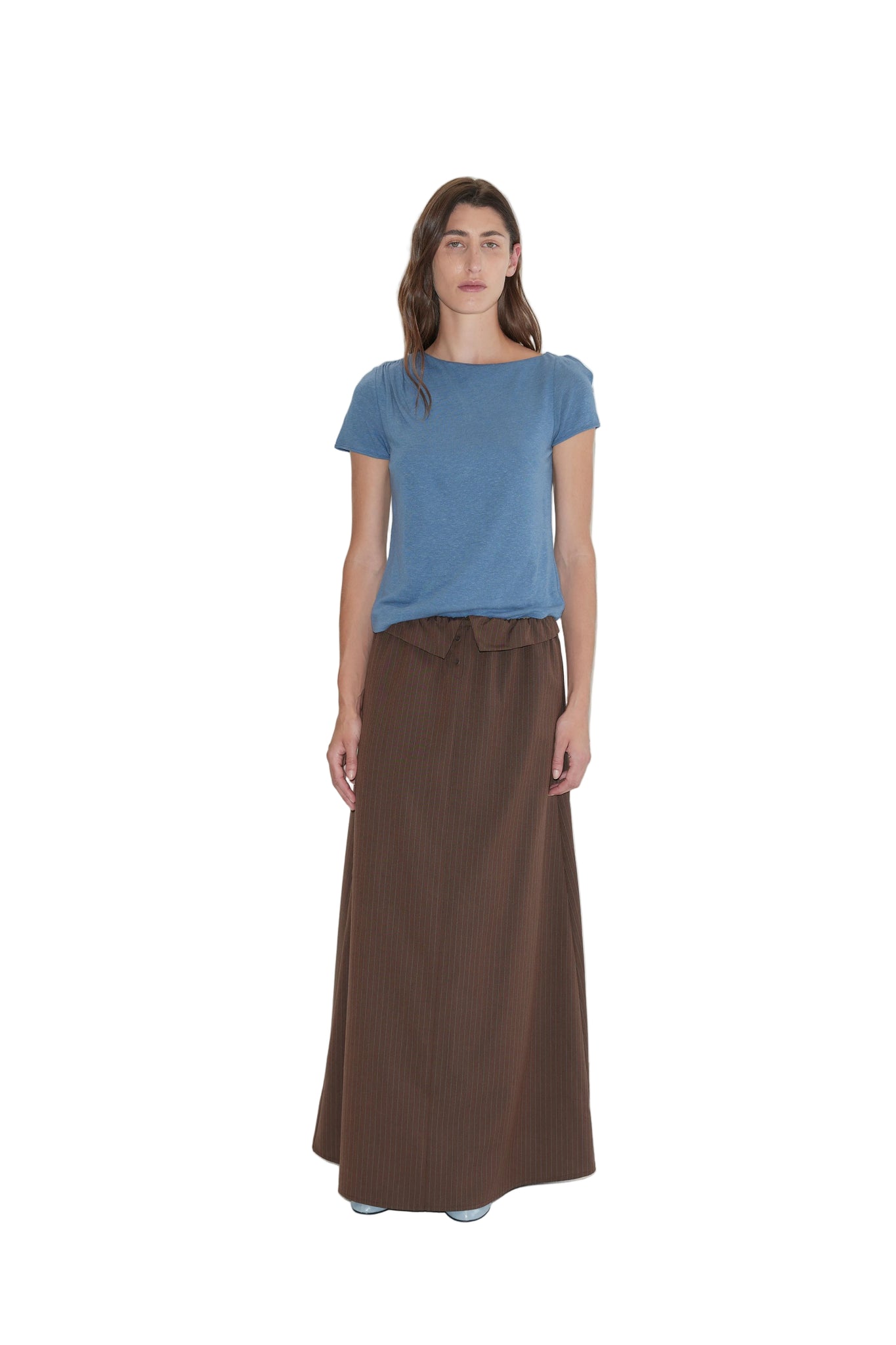Deiji Studios Drape Tee in Blue