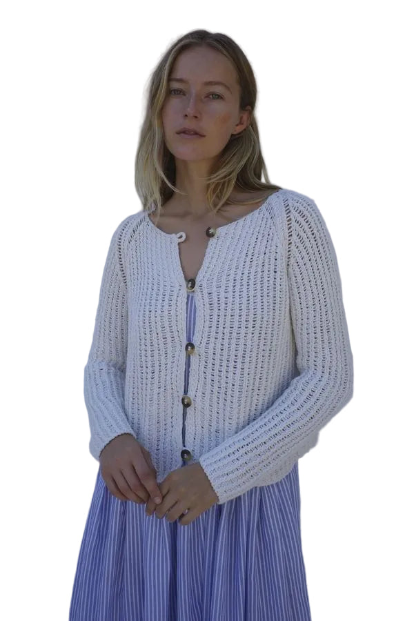 Emma Rothkopf Cleo Cardigan in Salt