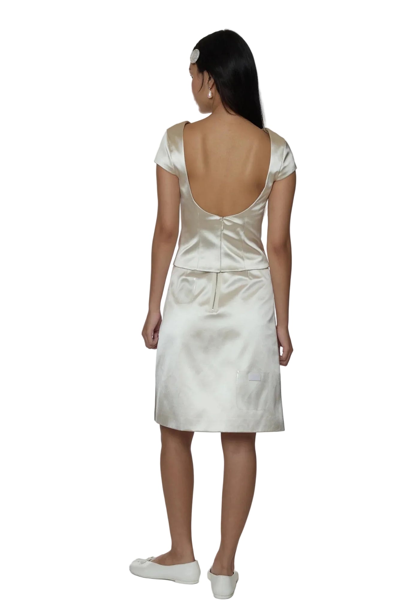 Sandy Liang Keeps Skirt in Champagne