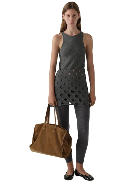 Gimaguas Maxi Suede Shopper Bag in Camel