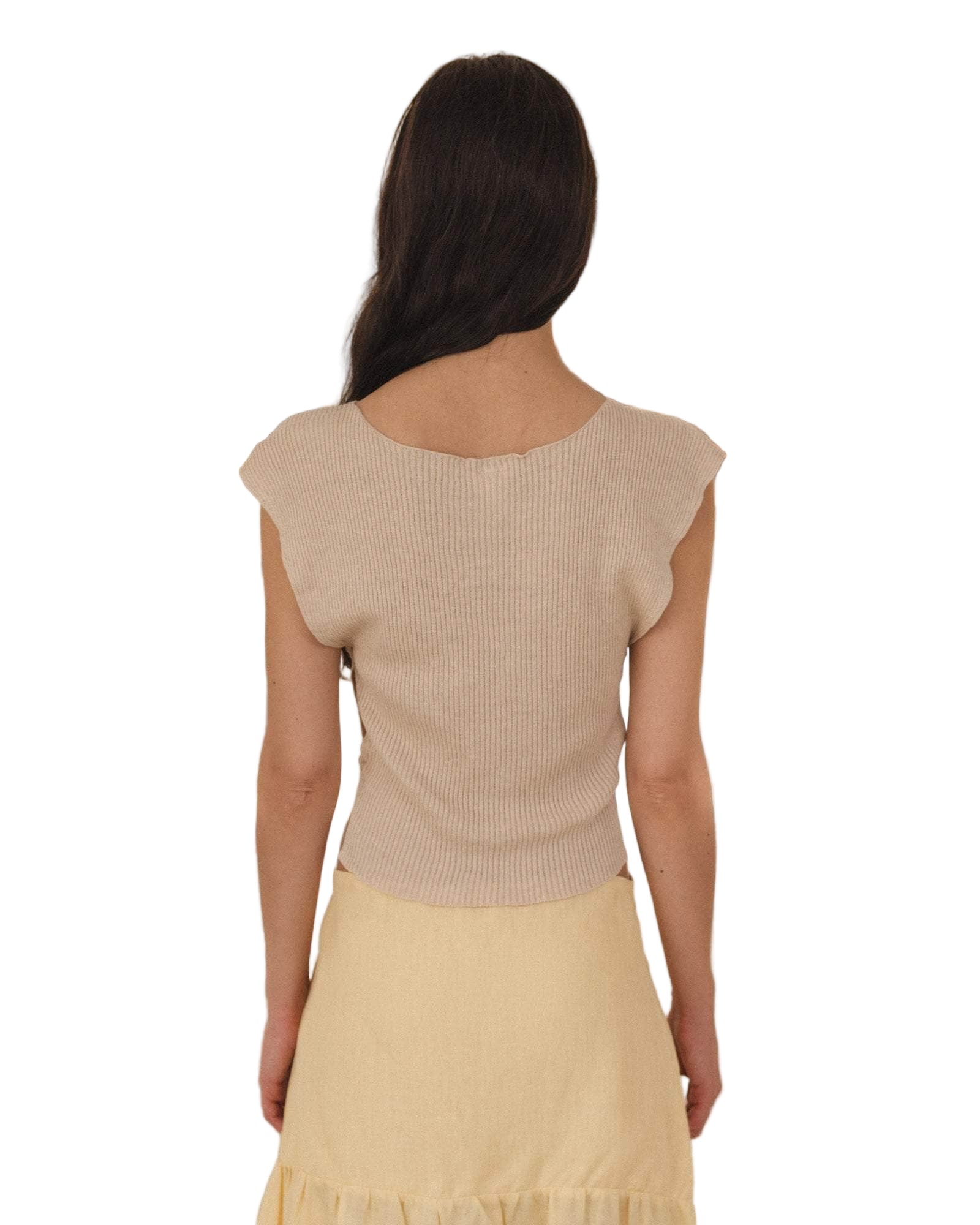 Baserange Franca Top in Lata Beige