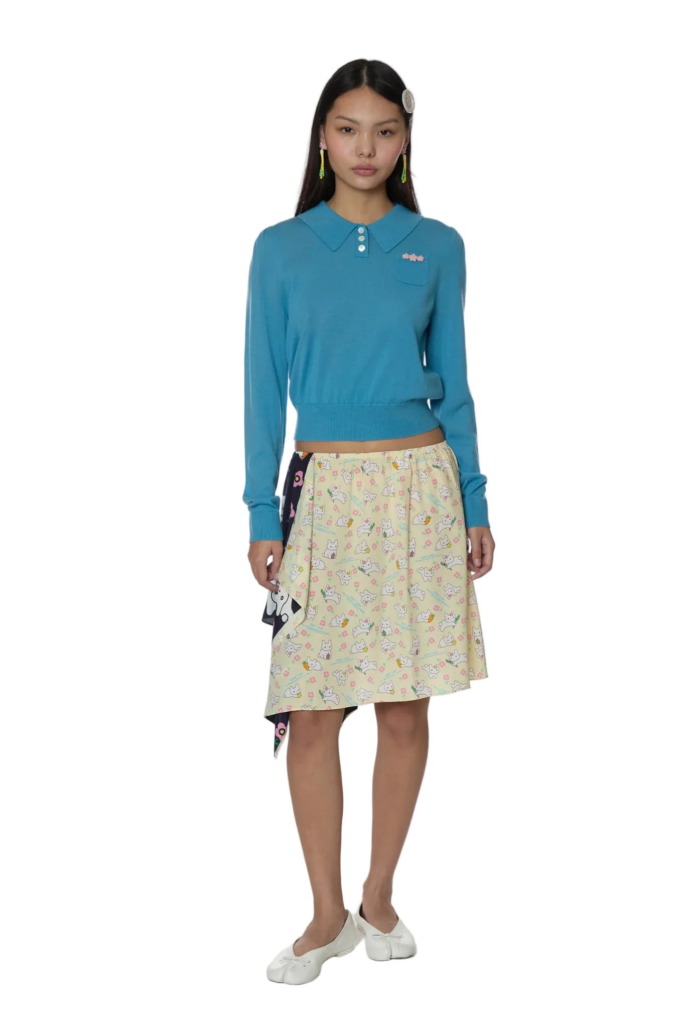 Sandy Liang Napkin Skirt in Yellow Multi