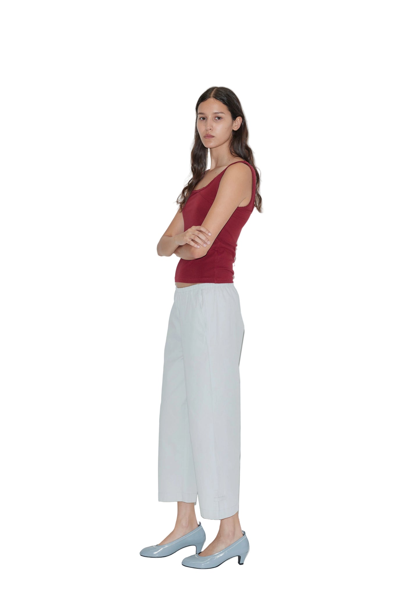 Deiji Studios Capri Pant in Baby Blue