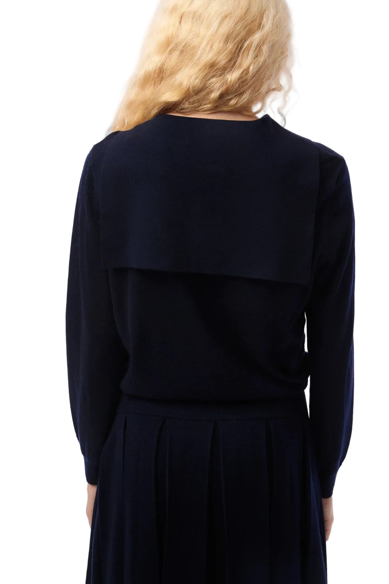 Sandy Liang Shortcake Knit Dress in Navy