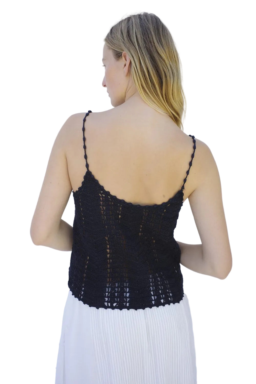 Emma Rothkopf Karina Crochet Camisole in Navy