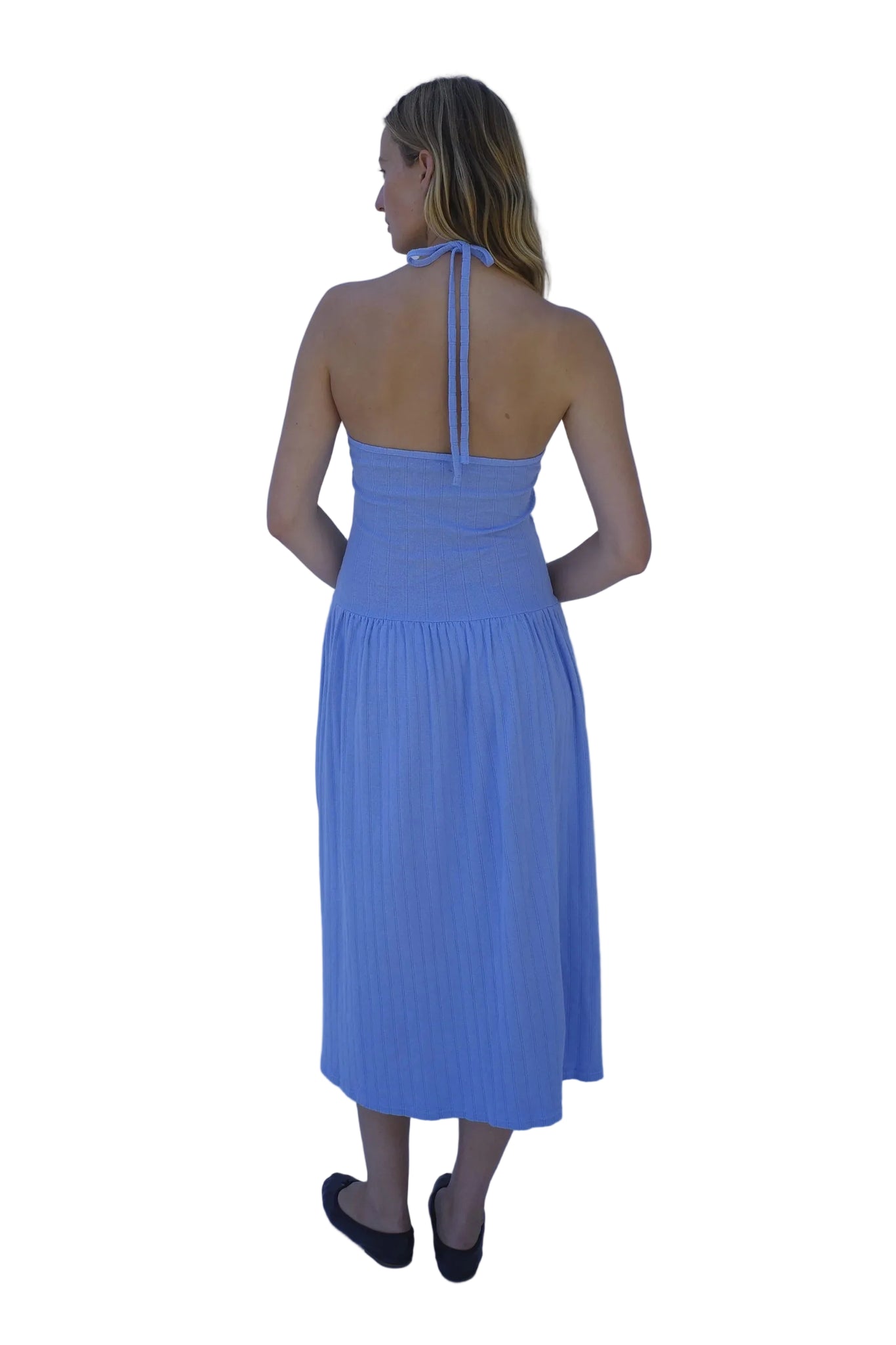 Emma Rothkopf Isla Halter Dress in Cornflower