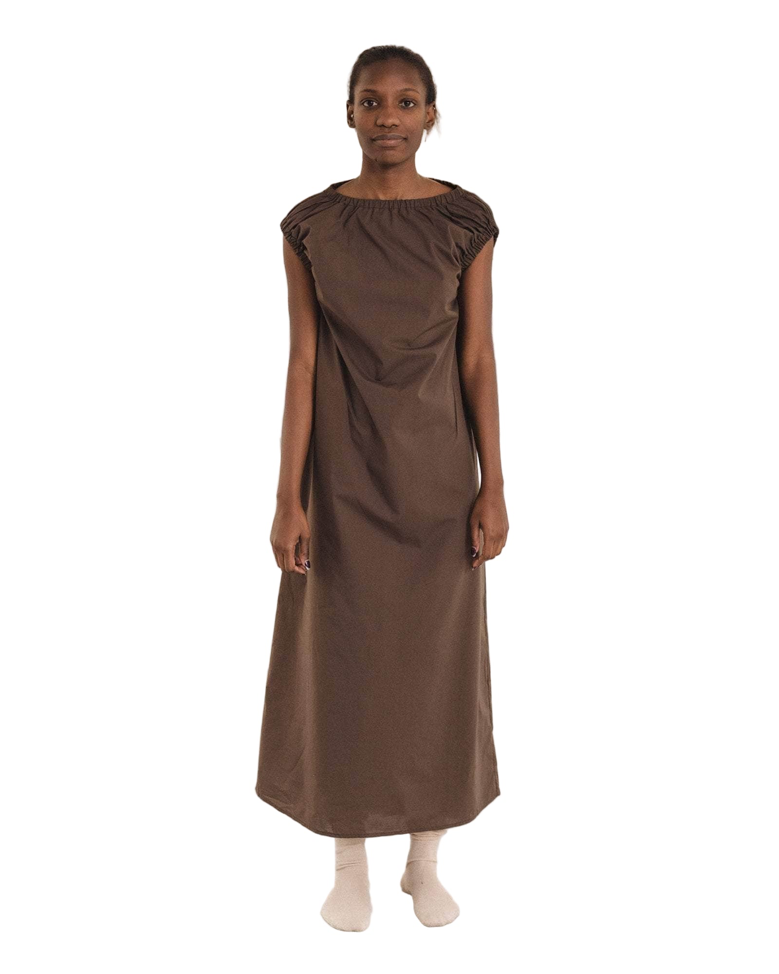 Baserange Mia Dress in Mara Brown