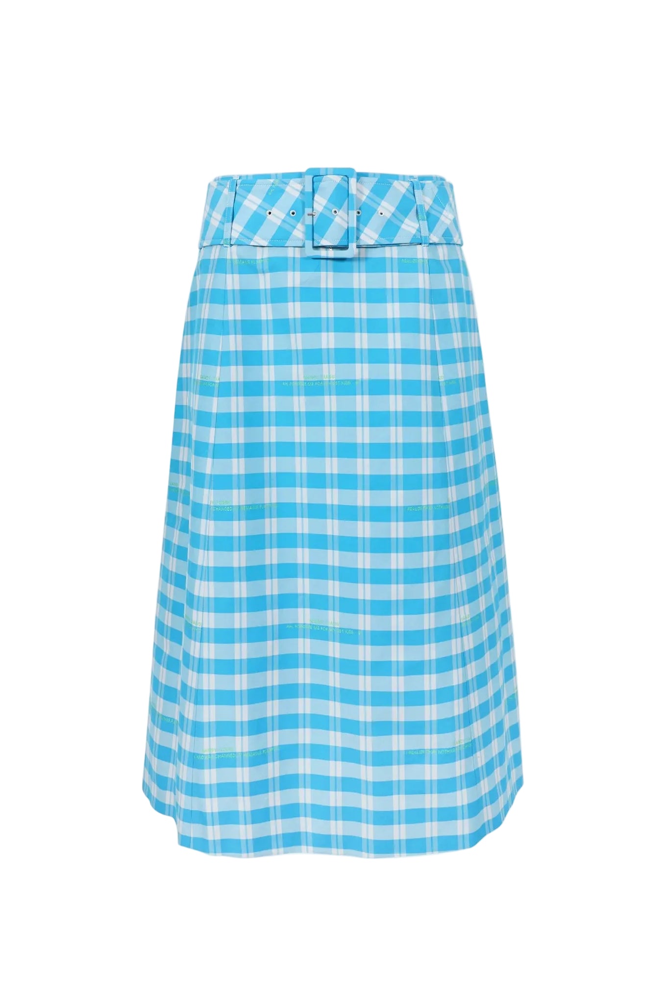 Sandy Liang Clio Skirt in Blue Multi Plaid
