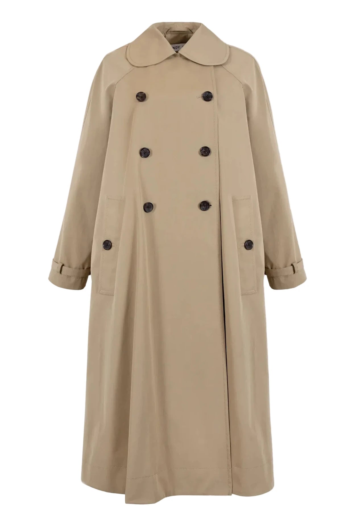 Sandy Liang Henley Trench in Sand