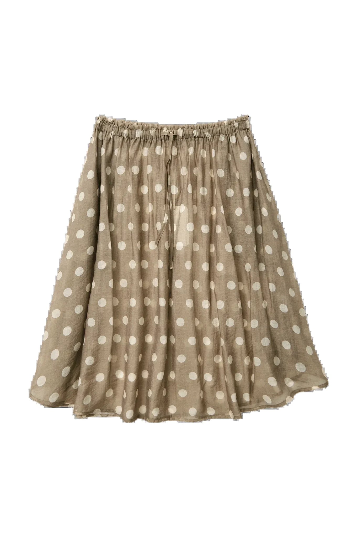 Find Me Now Haenim Polka Dot Skirt in Cream/Mocha