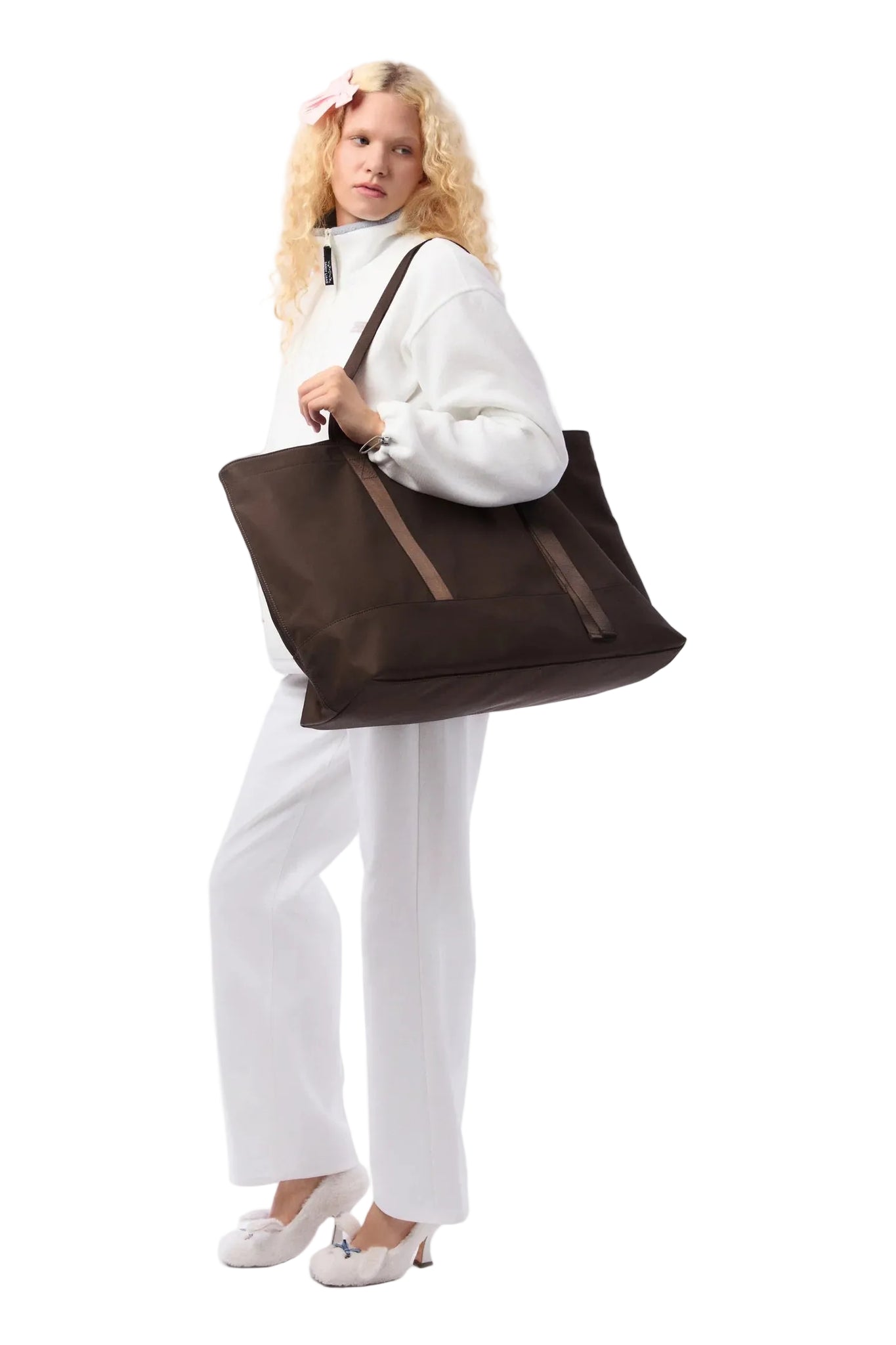 Sandy Liang Jumbo Tote in Brunette