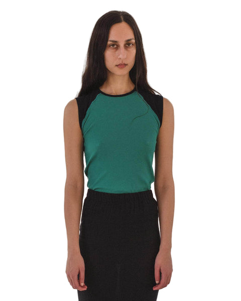 Baserange Gene Tank in Mira Green/Navy