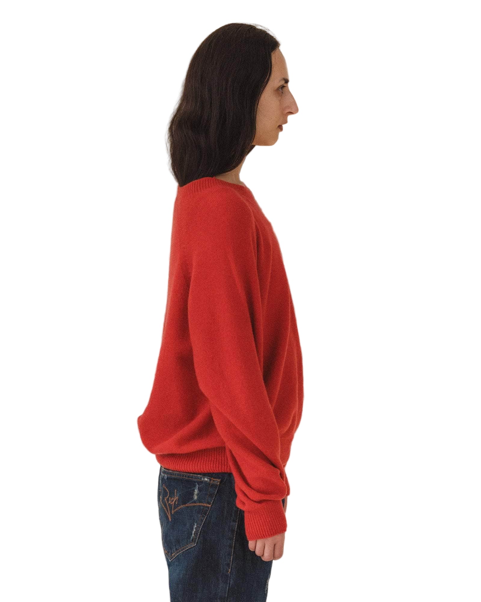 Baserange Soar Purl Sweater in Melograno Red