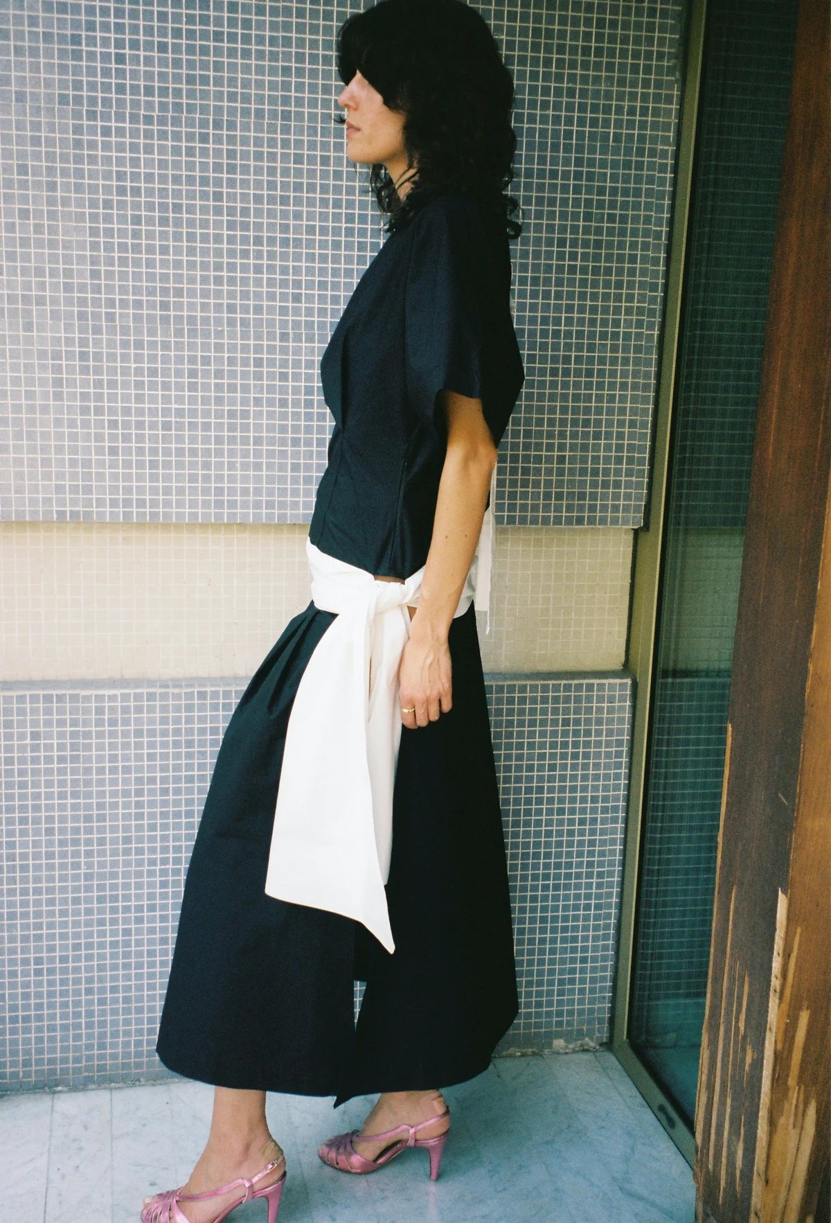 Michelle Del Rio Louise Dress in Black/White
