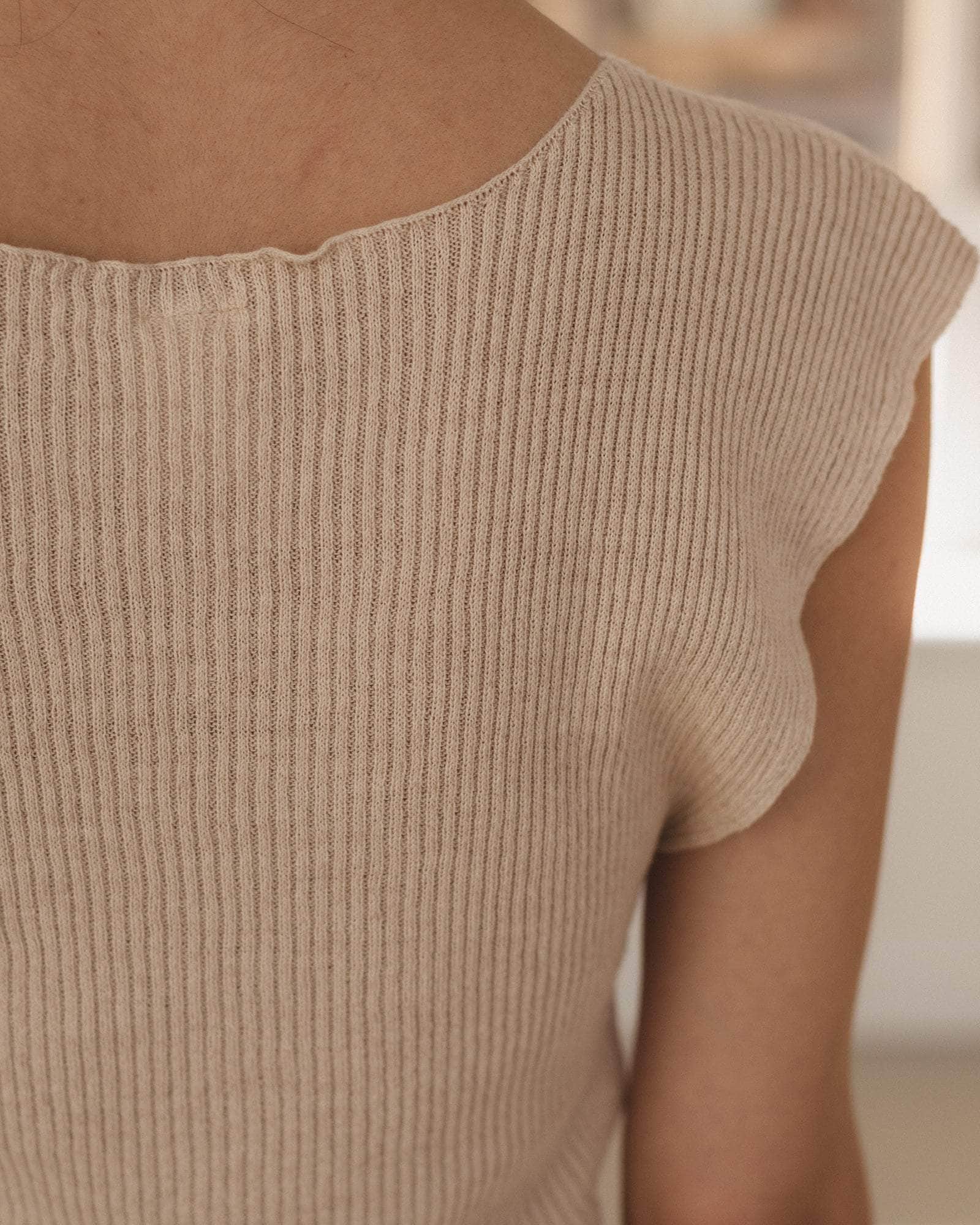 Baserange Franca Top in Lata Beige
