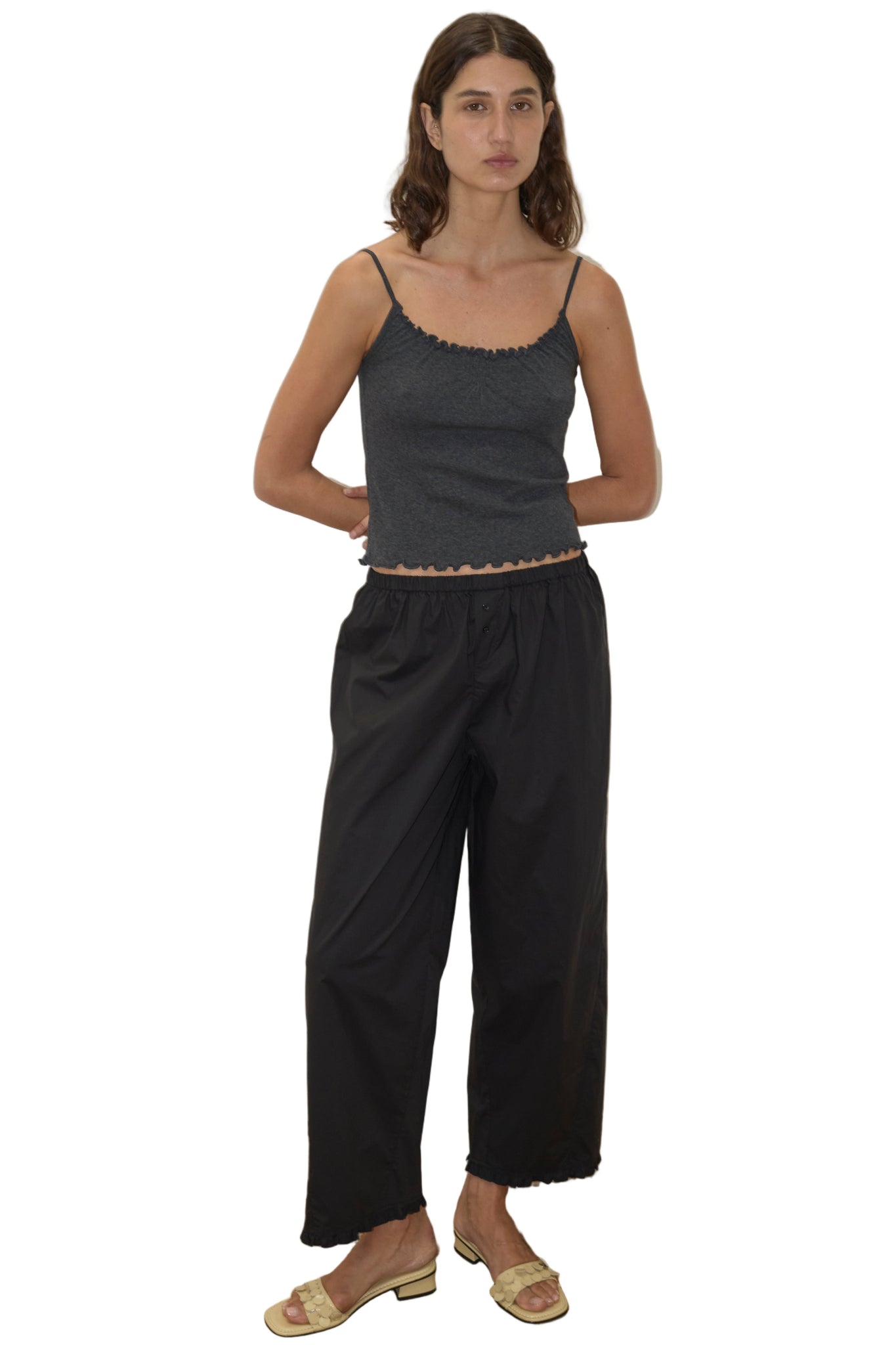 Deiji Studios Flounce Tank in Grey